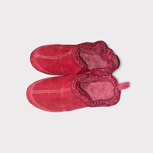 Lands End Red Suede Shoe Size 8 B - Picture 3 of 5
